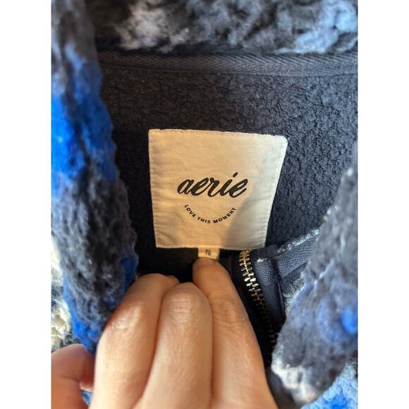 Aerie Sherpa Pullover Quarter Zip Cozy Warm Ski - Picture 5 of 8